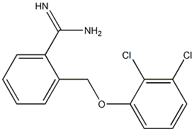 2-(2,3-dichlorophenoxymethyl)benzene-1-carboximidamide Struktur