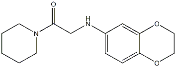 2-(2,3-dihydro-1,4-benzodioxin-6-ylamino)-1-(piperidin-1-yl)ethan-1-one Struktur