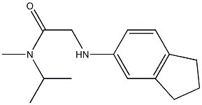 2-(2,3-dihydro-1H-inden-5-ylamino)-N-methyl-N-(propan-2-yl)acetamide Struktur