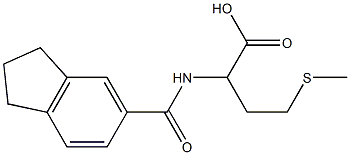 2-(2,3-dihydro-1H-inden-5-ylformamido)-4-(methylsulfanyl)butanoic acid Struktur