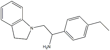 2-(2,3-dihydro-1H-indol-1-yl)-1-(4-ethylphenyl)ethan-1-amine Struktur