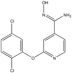 2-(2,5-dichlorophenoxy)-N'-hydroxypyridine-4-carboximidamide Struktur