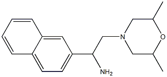 2-(2,6-dimethylmorpholin-4-yl)-1-(2-naphthyl)ethanamine Struktur