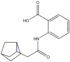 2-(2-{bicyclo[2.2.1]heptan-2-yl}acetamido)benzoic acid Struktur