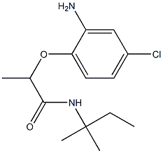 2-(2-amino-4-chlorophenoxy)-N-(2-methylbutan-2-yl)propanamide Struktur