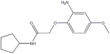 2-(2-amino-4-methoxyphenoxy)-N-cyclopentylacetamide Struktur