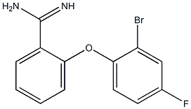 2-(2-bromo-4-fluorophenoxy)benzene-1-carboximidamide Struktur