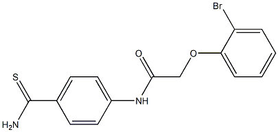 2-(2-bromophenoxy)-N-(4-carbamothioylphenyl)acetamide Struktur