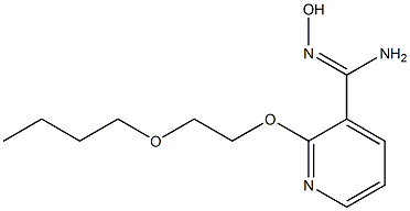 2-(2-butoxyethoxy)-N'-hydroxypyridine-3-carboximidamide Struktur