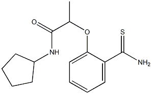 2-(2-carbamothioylphenoxy)-N-cyclopentylpropanamide Struktur