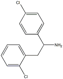 2-(2-chlorophenyl)-1-(4-chlorophenyl)ethan-1-amine Struktur