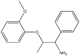 2-(2-methoxyphenoxy)-1-phenylpropan-1-amine Struktur