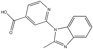 2-(2-methyl-1H-1,3-benzodiazol-1-yl)pyridine-4-carboxylic acid Struktur