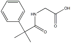 2-(2-methyl-2-phenylpropanamido)acetic acid Struktur