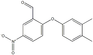 2-(3,4-dimethylphenoxy)-5-nitrobenzaldehyde Struktur