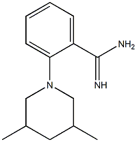 2-(3,5-dimethylpiperidin-1-yl)benzene-1-carboximidamide Struktur