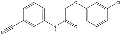 2-(3-chlorophenoxy)-N-(3-cyanophenyl)acetamide Struktur