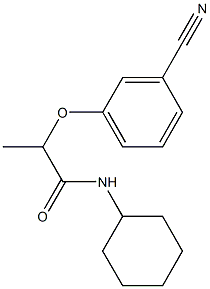 2-(3-cyanophenoxy)-N-cyclohexylpropanamide Struktur