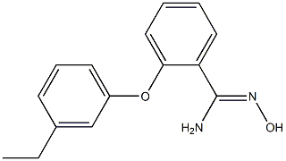 2-(3-ethylphenoxy)-N'-hydroxybenzene-1-carboximidamide Struktur