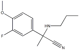 2-(3-fluoro-4-methoxyphenyl)-2-(propylamino)propanenitrile Struktur