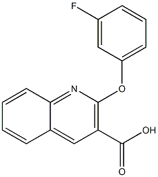 2-(3-fluorophenoxy)quinoline-3-carboxylic acid Struktur