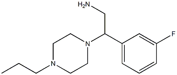 2-(3-fluorophenyl)-2-(4-propylpiperazin-1-yl)ethanamine Struktur