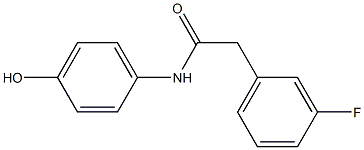 2-(3-fluorophenyl)-N-(4-hydroxyphenyl)acetamide Struktur