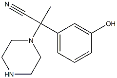 2-(3-hydroxyphenyl)-2-(piperazin-1-yl)propanenitrile Struktur