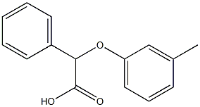 2-(3-methylphenoxy)-2-phenylacetic acid Struktur