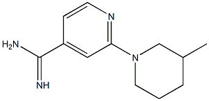 2-(3-methylpiperidin-1-yl)pyridine-4-carboximidamide Struktur