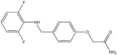 2-(4-{[(2,6-difluorophenyl)amino]methyl}phenoxy)acetamide Struktur