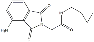 2-(4-amino-1,3-dioxo-2,3-dihydro-1H-isoindol-2-yl)-N-(cyclopropylmethyl)acetamide Struktur