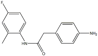 2-(4-aminophenyl)-N-(4-fluoro-2-methylphenyl)acetamide Struktur