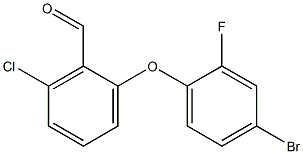 2-(4-bromo-2-fluorophenoxy)-6-chlorobenzaldehyde Struktur