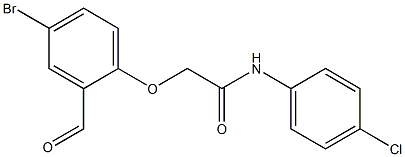 2-(4-bromo-2-formylphenoxy)-N-(4-chlorophenyl)acetamide Struktur