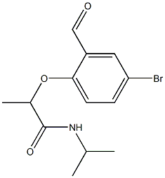 2-(4-bromo-2-formylphenoxy)-N-(propan-2-yl)propanamide Struktur