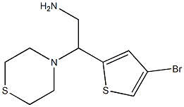 2-(4-bromothiophen-2-yl)-2-(thiomorpholin-4-yl)ethan-1-amine Struktur