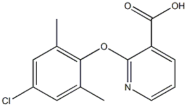 2-(4-chloro-2,6-dimethylphenoxy)pyridine-3-carboxylic acid Struktur