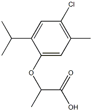 2-(4-chloro-2-isopropyl-5-methylphenoxy)propanoic acid Struktur