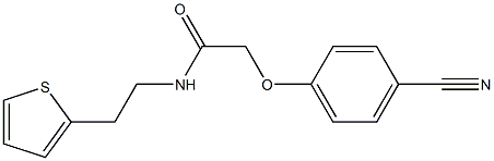 2-(4-cyanophenoxy)-N-(2-thien-2-ylethyl)acetamide Struktur