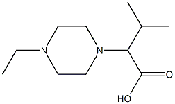 2-(4-ethylpiperazin-1-yl)-3-methylbutanoic acid Struktur