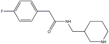 2-(4-fluorophenyl)-N-(piperidin-3-ylmethyl)acetamide Struktur