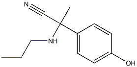 2-(4-hydroxyphenyl)-2-(propylamino)propanenitrile Struktur