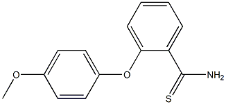 2-(4-methoxyphenoxy)benzene-1-carbothioamide Struktur