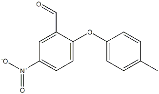 2-(4-methylphenoxy)-5-nitrobenzaldehyde Struktur