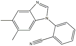 2-(5,6-dimethyl-1H-1,3-benzodiazol-1-yl)benzonitrile Struktur