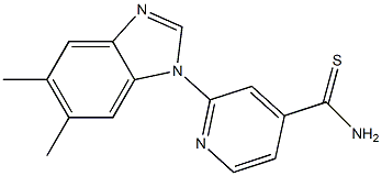 2-(5,6-dimethyl-1H-benzimidazol-1-yl)pyridine-4-carbothioamide Struktur