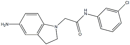 2-(5-amino-2,3-dihydro-1H-indol-1-yl)-N-(3-chlorophenyl)acetamide Struktur