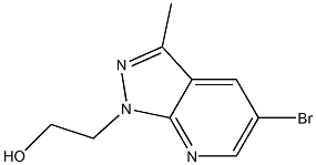 2-(5-bromo-3-methyl-1H-pyrazolo[3,4-b]pyridin-1-yl)ethanol Struktur