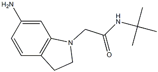 2-(6-amino-2,3-dihydro-1H-indol-1-yl)-N-tert-butylacetamide Struktur